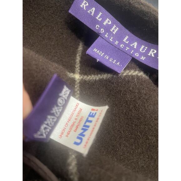 Ralph Lauren Collection Purple Label Vintage Runway Mini Skirt Wool Check 2001 L - Picture 11 of 16